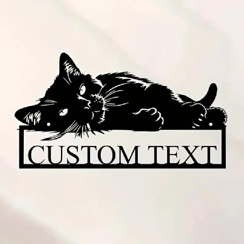 Custom Cat Letter Combination Metal Door Hanging | Playful Pet Sign Home Decor, Ideal For Mother'S Day And Spring/Summer Gifts image 5