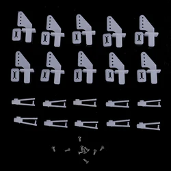 10 sets medium lock on nylon control horn and clevis 21mm set rudder Rudder angle+collet aircraft model adjuster