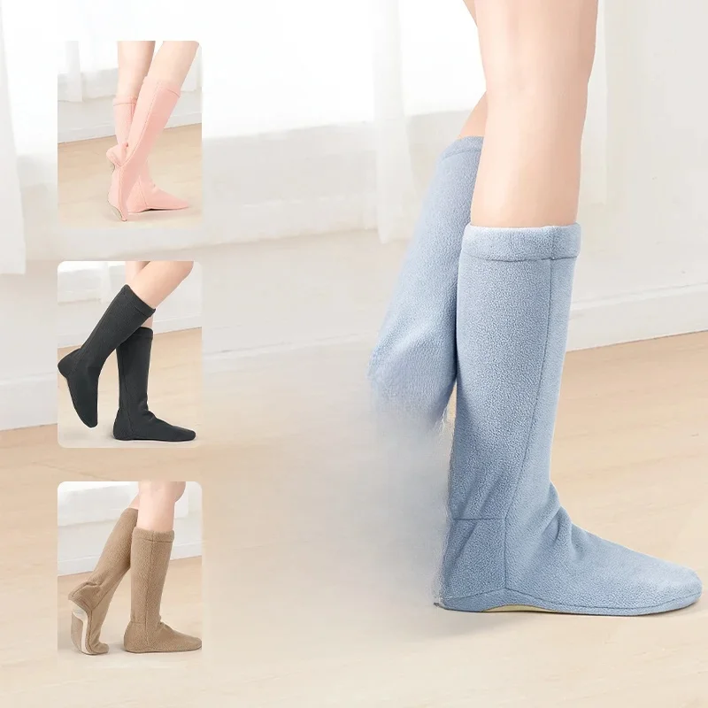 Bottes de ballet chaudes pour adolescentes et femmes, bottes chaudes en velours, grandes bottes de danse thermiques, chaussures d'échauffement montantes, chaussures d'entraînement pour l'hiver