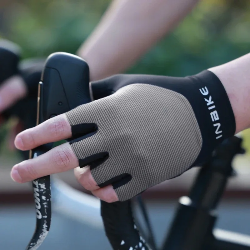 AliExpress INBIKE 2025 Summer Cycling Gloves for Men Shock-Absorbing Padded Breathable Bicycle Gloves MTB Road Mountain Bike Riding Gloves
