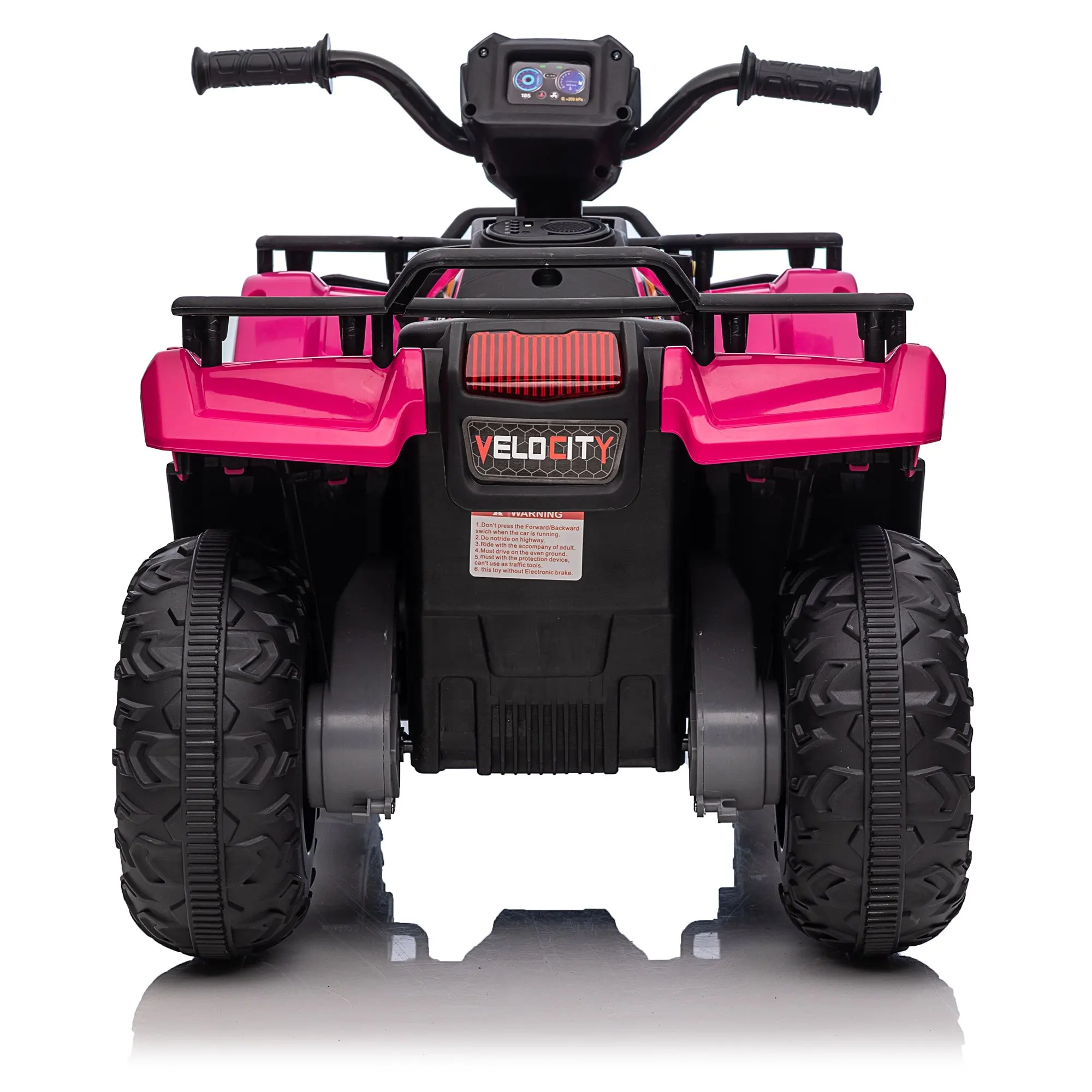 12V Ride On ATV 4 ruote per bambini veicolo elettrico con luci a LED, alta e bassa velocità, corno, musica, USB, avanti e indietro