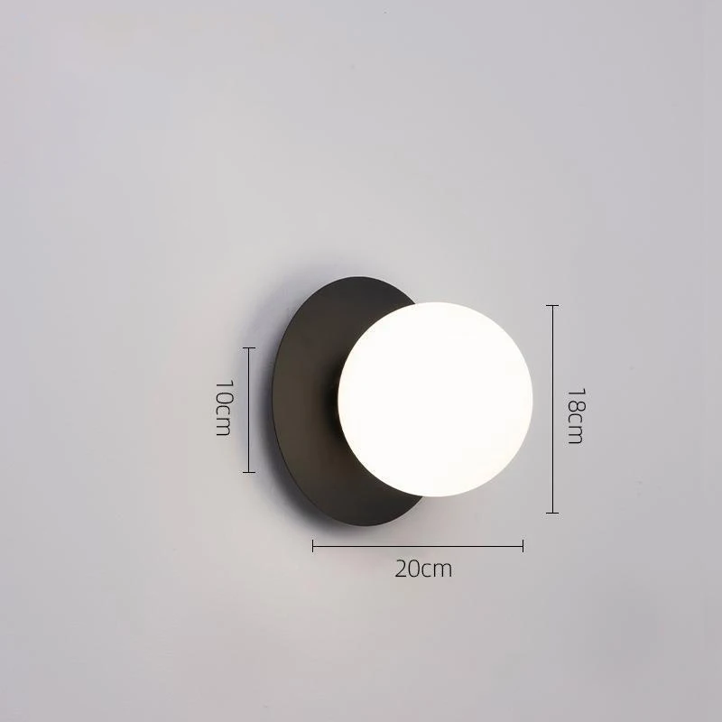 Imagem -06 - Nordic Minimalista Led Wall Sconce Lâmpada Moderna Luz de Parede Vidro do Fundo Cabeceira Quarto Escadaria Passarela Sala E27