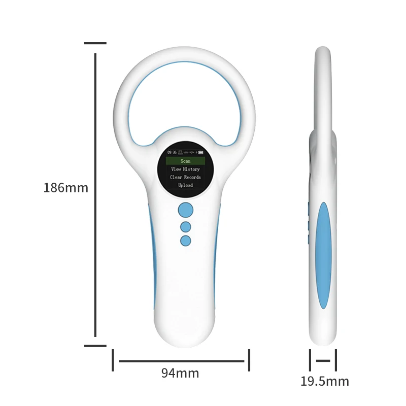 Imagem -05 - Animal Scanner Chip Pet Microchip Reader Memória Animal Tag Reader 134.2khz 125khz 500 Registros