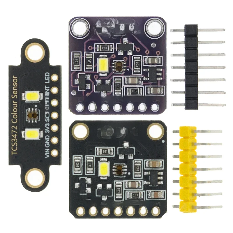 TCS34725 Filtr blokujący podczerwień małej mocy Rozpoznawanie czujnika koloru światła RGB Zestaw do samodzielnego montażu Elektroniczna płytka drukowana do programowalnego Arduino — zdjęcie 2