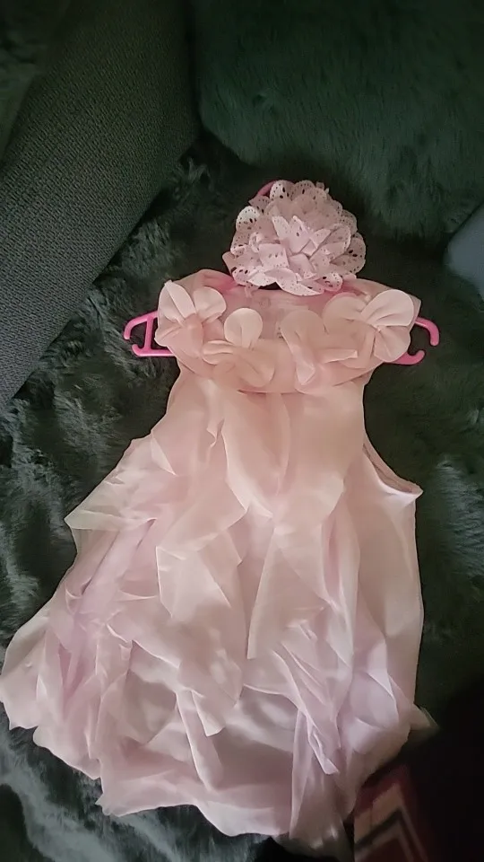 Kids Toddler Baby Girl Dress Summer Chiffon Evening Birthday Party Dresses for Girls Clothes & Headband photo review