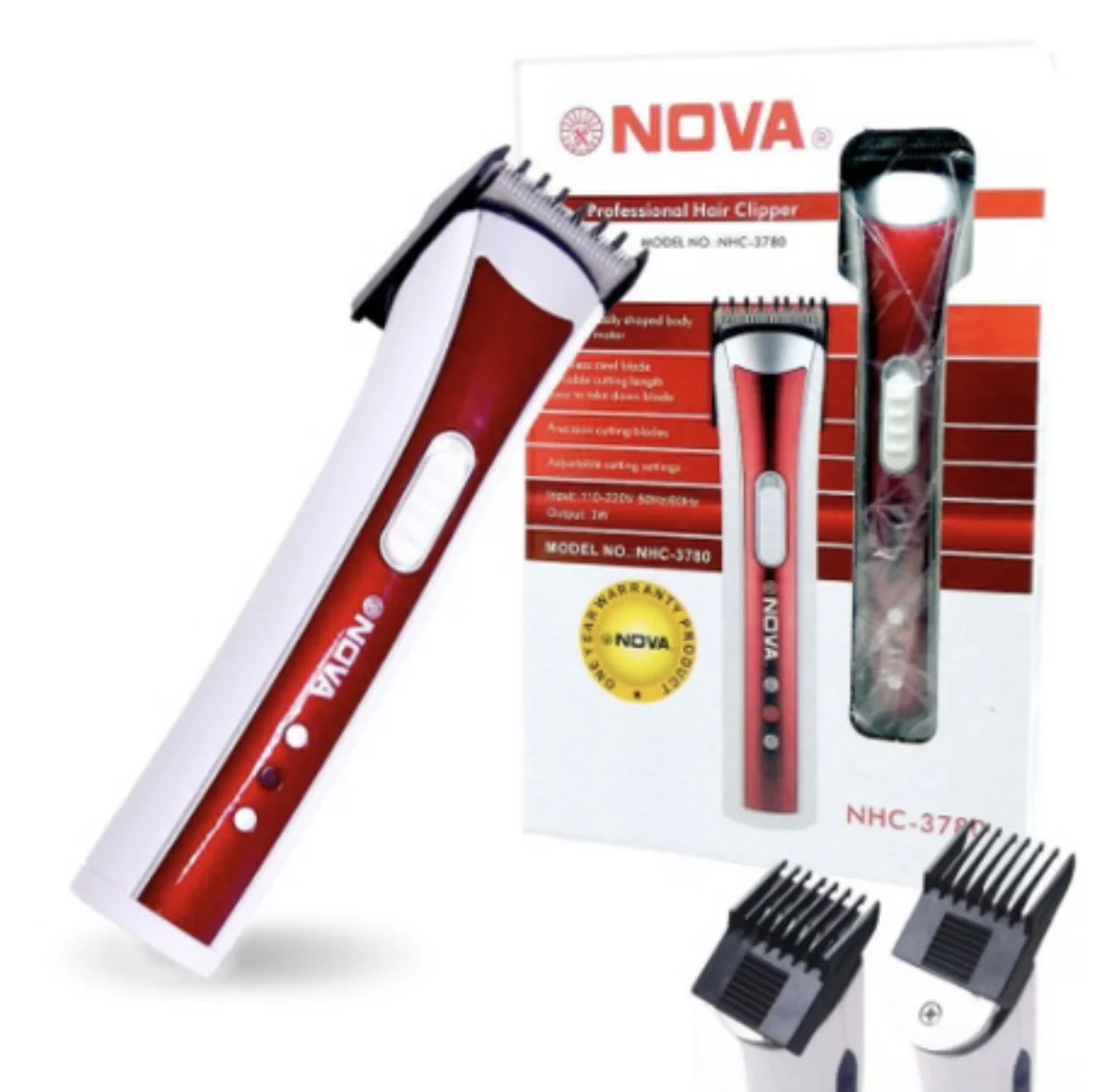 Máquina para corta cabelo NOVA classic NHC-3780,máquina de cortar cabelo,cortador, com bateria de lítio recarregável,