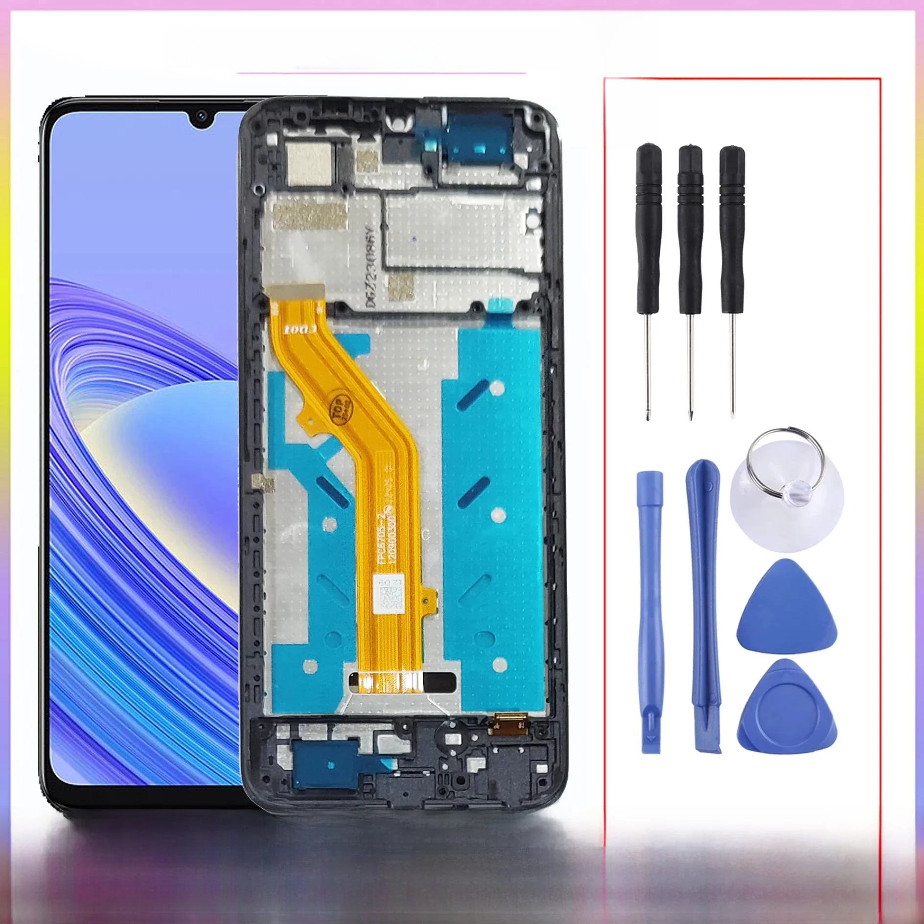 6,75 "dla wyświetlacza LCD TCL 40 SE z ramką ekranu dotykowego T610K Panel Digitizer części zamienne — zdjęcie produktu 7