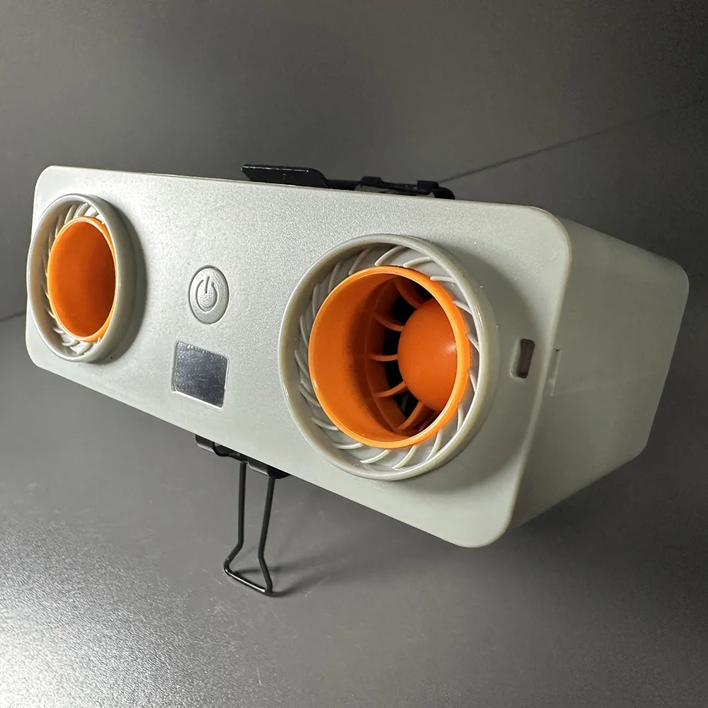 5 Speed 12000mAh Waist Fan, Multi-mode Flashlight Light Include SOS, 5V/2A Output & Input Charging for Phones Tablets Power Bank