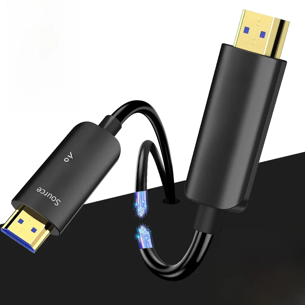 MOSHOU – kabel HDMI 2.1 z włóknem optycznym, obsługujący 8K, 60 Hz, 4K, 120 Hz, prędkość transmisji 48 Gbps, dynamiczne HDR, HDCP 2.2 i 2.3, technologię EARC, przeznaczony do PS5 i RTX4080. — zdjęcie produktu 7