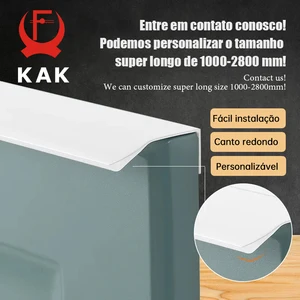 Kak Hidden Cabinet White kéo ngăn kéo có thể tùy chỉnh Tay cầm đồ nội thất dài bằng hợp kim tủ bếp hợp kim 7 Tay cầm cửa trắng bán hàng chính - №8