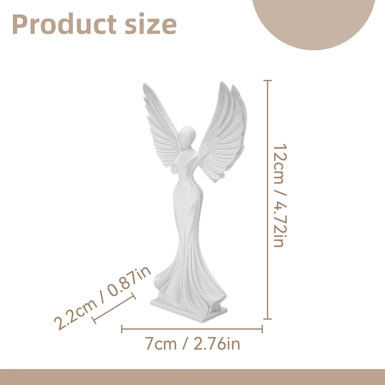 Weiße Engelfigur mit Flügeln, Moderne Schutzengel-Statue, Elegante Engelskulptur für Heim- und Bürodekoration, Perfektes Geschenk