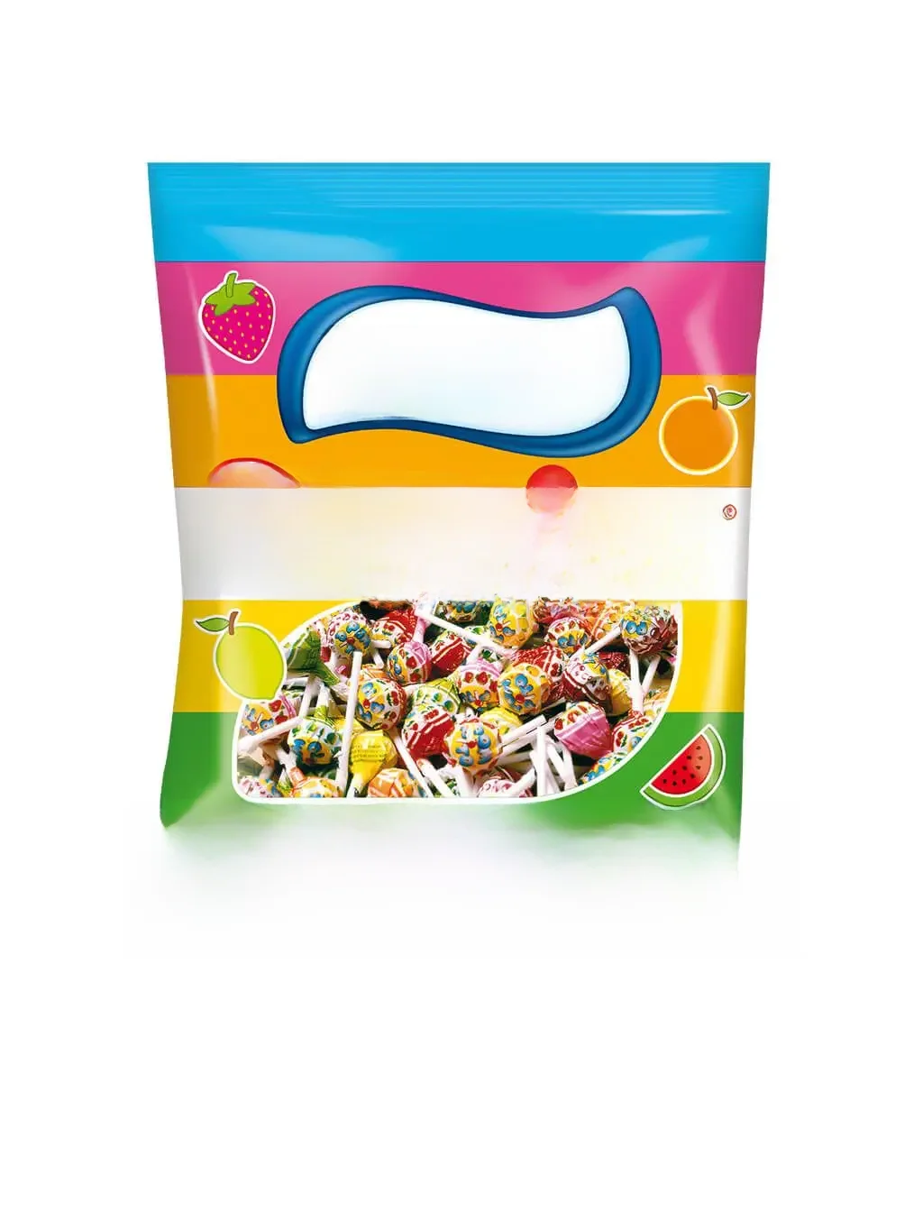 Saco de vidro pompito sortido de 1,2kg, rebuçado com bastão de diferentes sabores, cereja, cola,