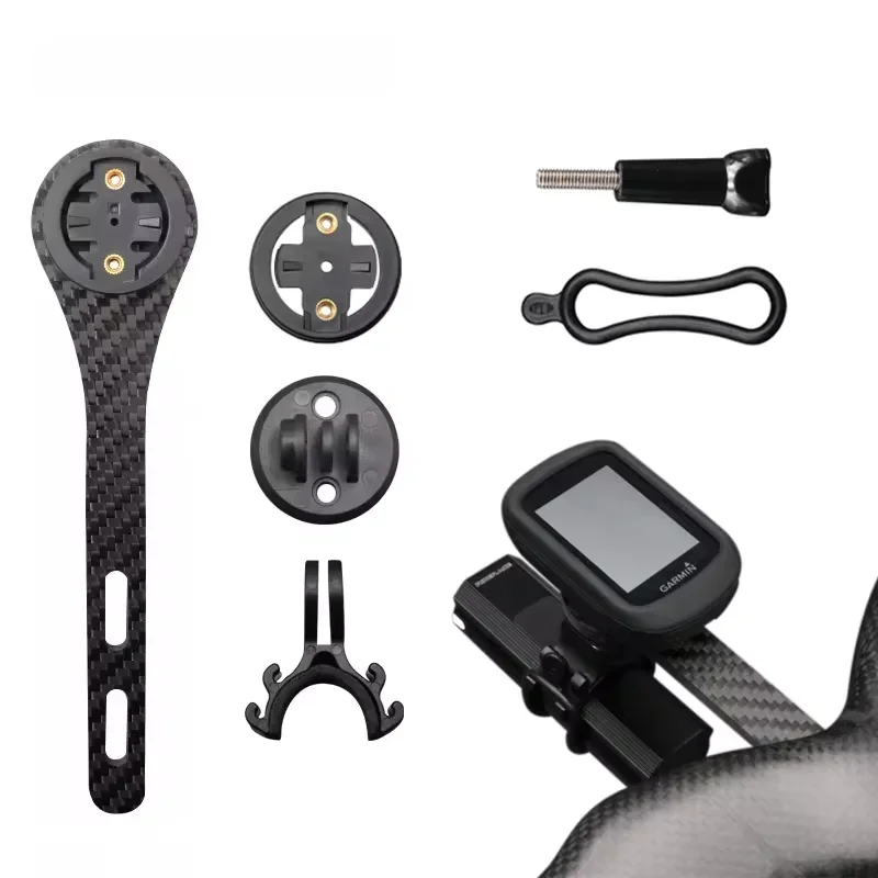 AliExpress riderace Carbon Fiber Bike Computer Holder Road Bicycle handlebar Stopwatch Speedometer Mount bracket For Garmin Bryton Gopro Light Stand