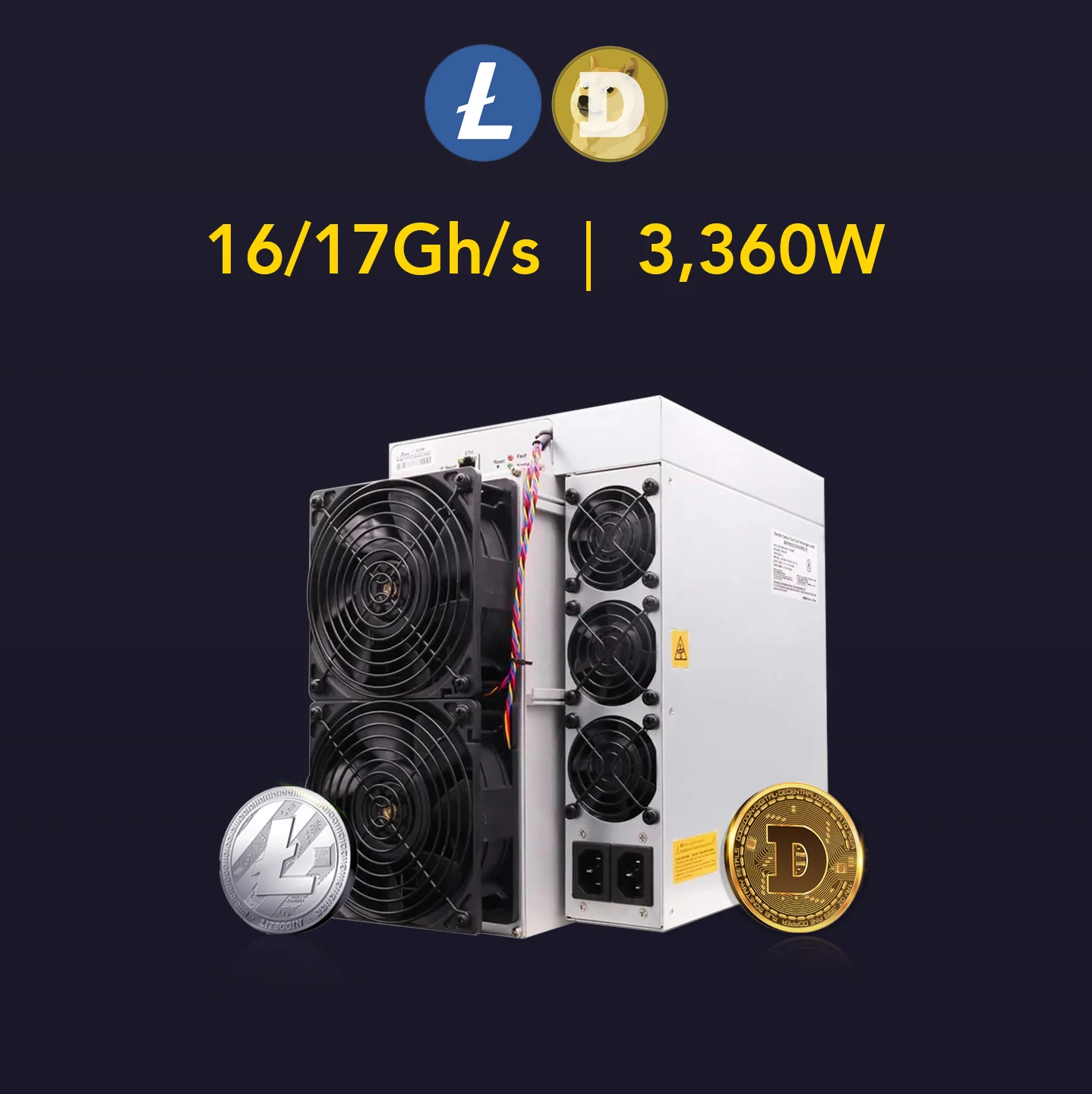 Bitmain-antminer l9 dogecoinマイニングマシン,l9 16gh 17.6gh 3260w ltcマイナー,asic暗号ハードウェア,dc,3つ購入すると2つ無料