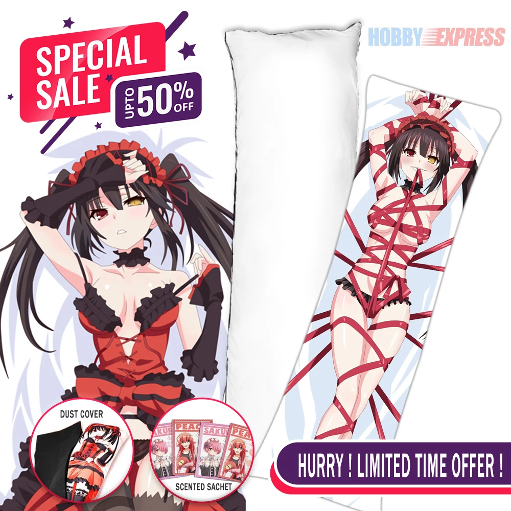 Hobby Express Anime Dakimakura Japanese Otaku Waifu Life Size Hugging Body Pillow Cover Kurumi Tokisaki Date A Live 21418