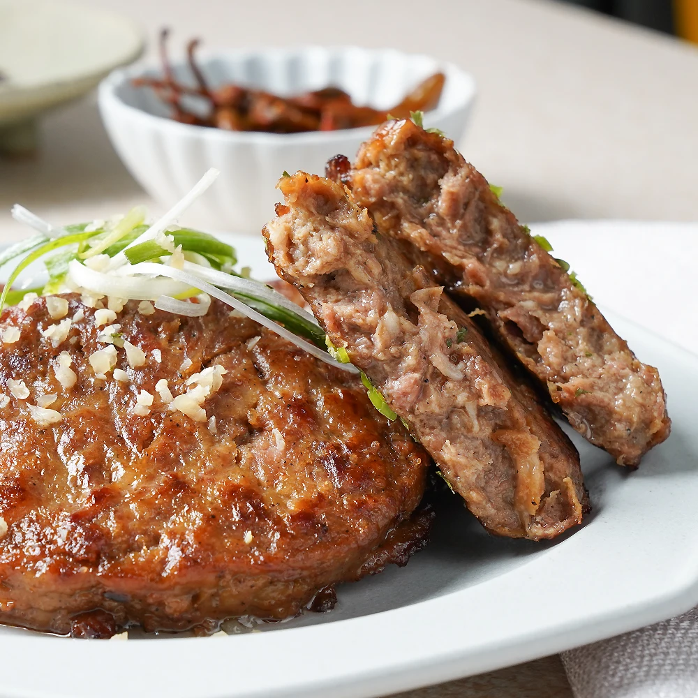 홍익상회 한돈 스테이크 4장 오븐 직화 떡갈비 맛 함박 스테이크
