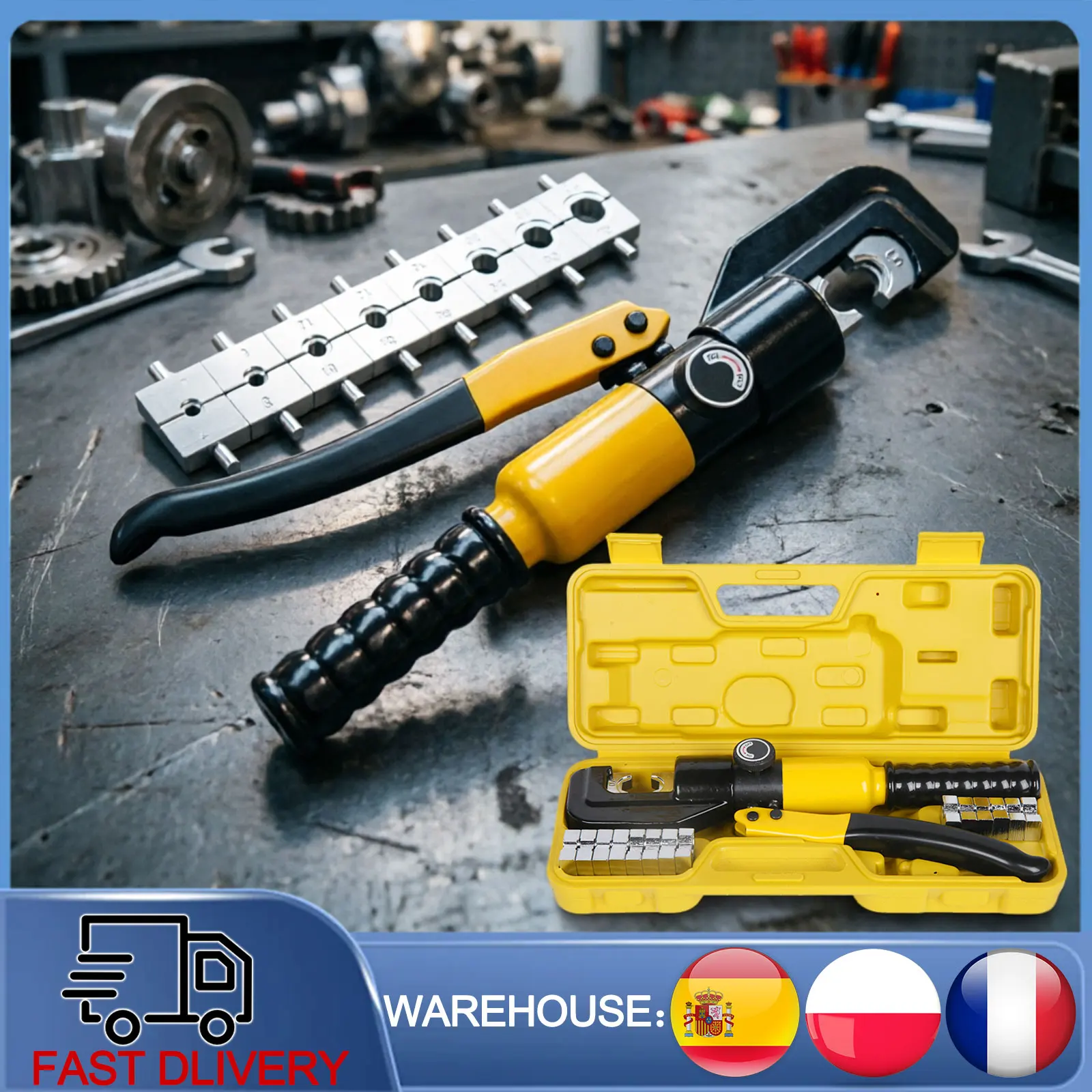 Pince à sertir hydraulique rapide portable, kit de sertissage de précision pour faisceau de câblage automobile et borne de batterie