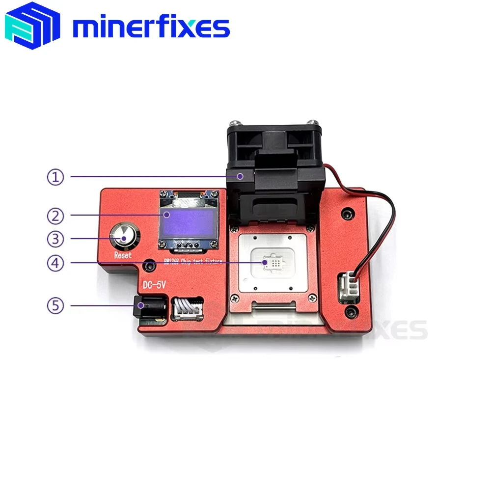 BM1368 Series ASIC Chip Tester fixture For AntMiner Asics Miner Tool Test Fixture BM1368 BM1368PB BM1368AA BM1368PA BM1368PV