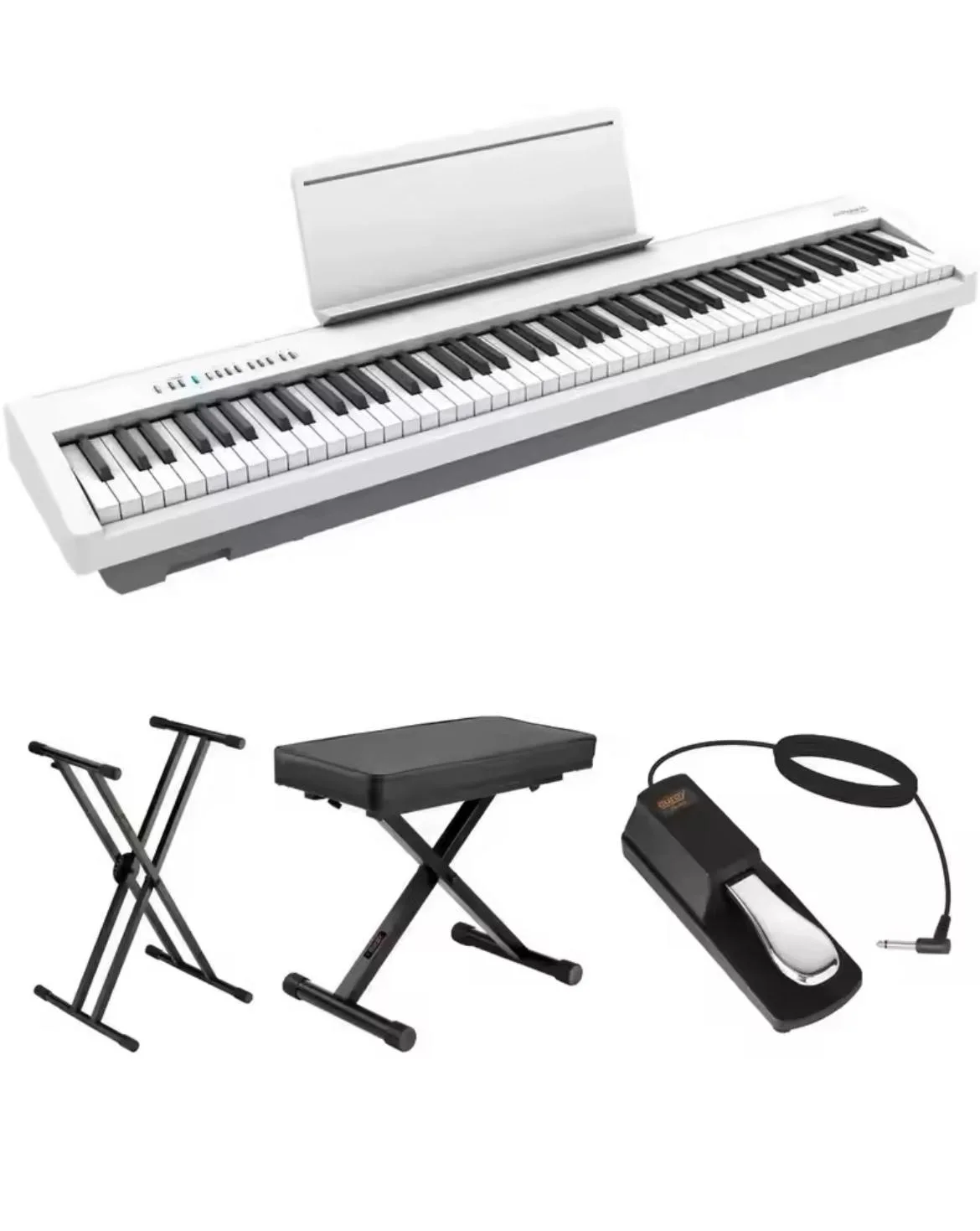 Hot Deal Roland FP-30X Value Bundle with Digital Piano, X-Stand Pedal, Best in Good Quality, New