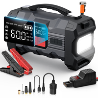 26800mAh Jump Starter with Air Compressor 4000A Booster type Inflator Portable Car Battery Power Bank charging Air Cup