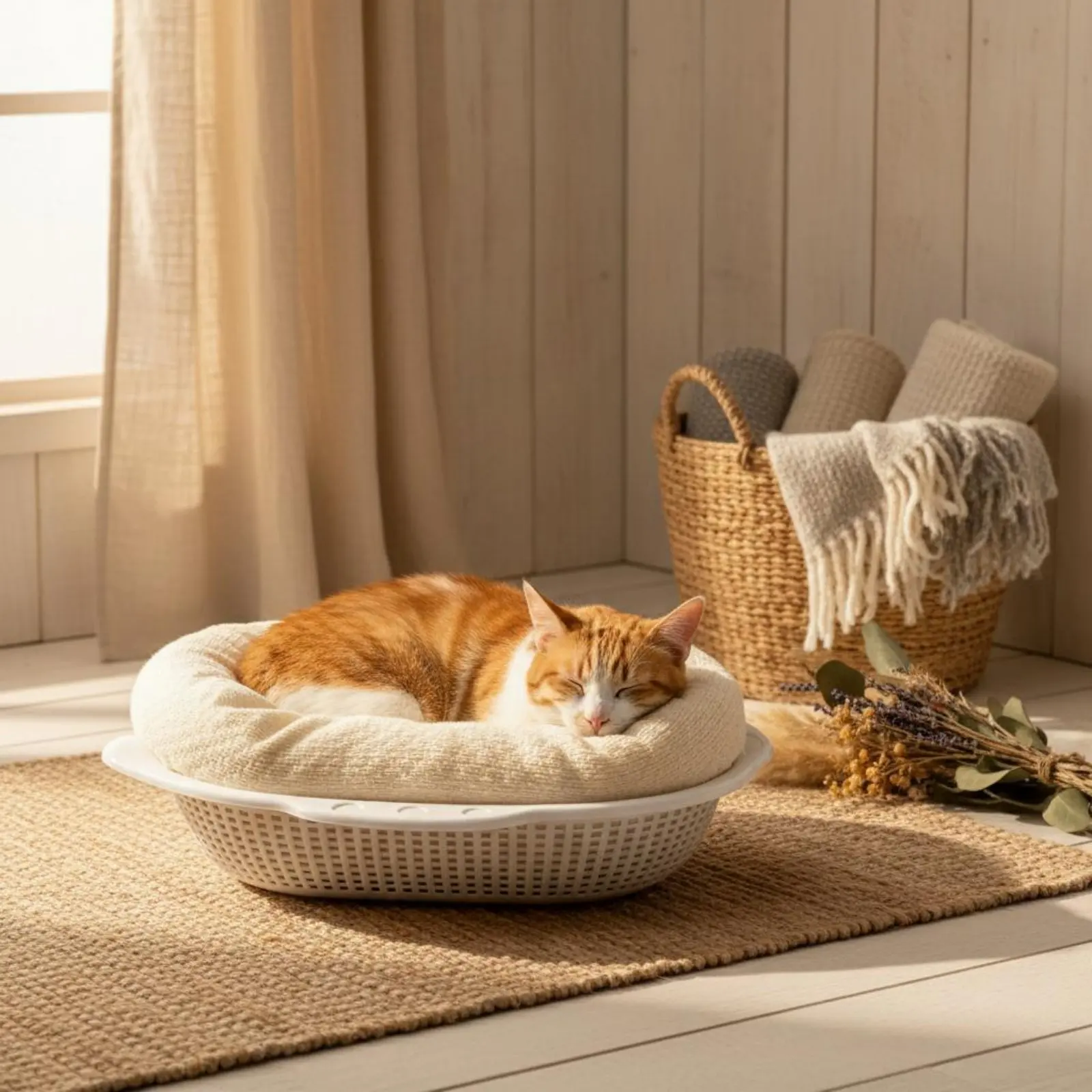 

Cat Basket Solid Thickened Cat Nest Pet Supplies Cat PP Breathable Cushion Comfortable Pet Cat Nest