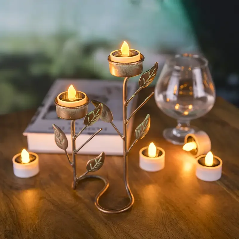 12 solar candle lights, smokeless LED atmosphere lighting, suitable for birthdays, hanging solar lights, wireless installation.