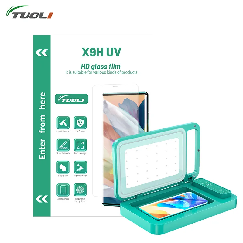 

Tuoli X9H Uv Soft Glue Tempered Anti-Scratch Buff Glass Guard Light Curing Sheet For TL-168 TL-518 TL-568Film Cutting Machine