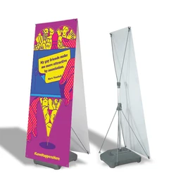 Fast Delivery Flex X Stand Advertising X Banner X Stand Display Banner With Water * Aluminum Customized All Size 60*160 80*180