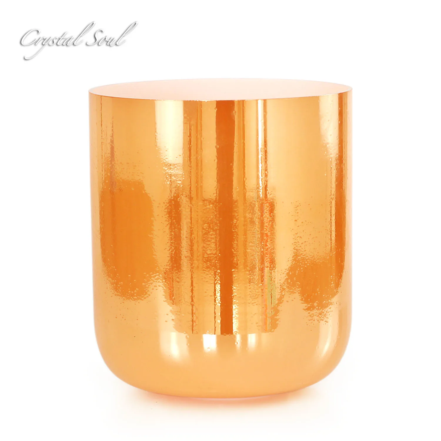 

amber orange Crystal Singing Bowl Yoga Stress Reducing Ode Bowl Percussion Crystal Music Bowl