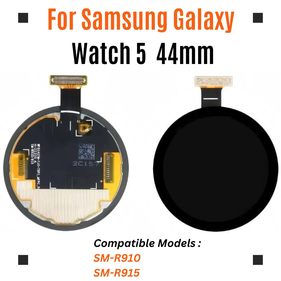 Para Samsung Galaxy Watch 5 44mm SM-R910 SM-R915: Tela LCD com Digitalizador Touch AMOLED Completa para Substituição