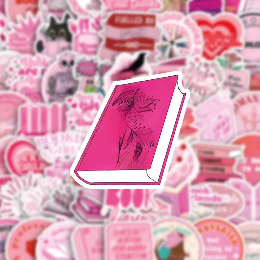 AliExpress Charile 10/30/60pcs Cute Pink Bookish Graffiti Stickers Waterproof DIY Phone Case Scrapbook Suitcase Bike Fun Cartoon Decals Decoration
