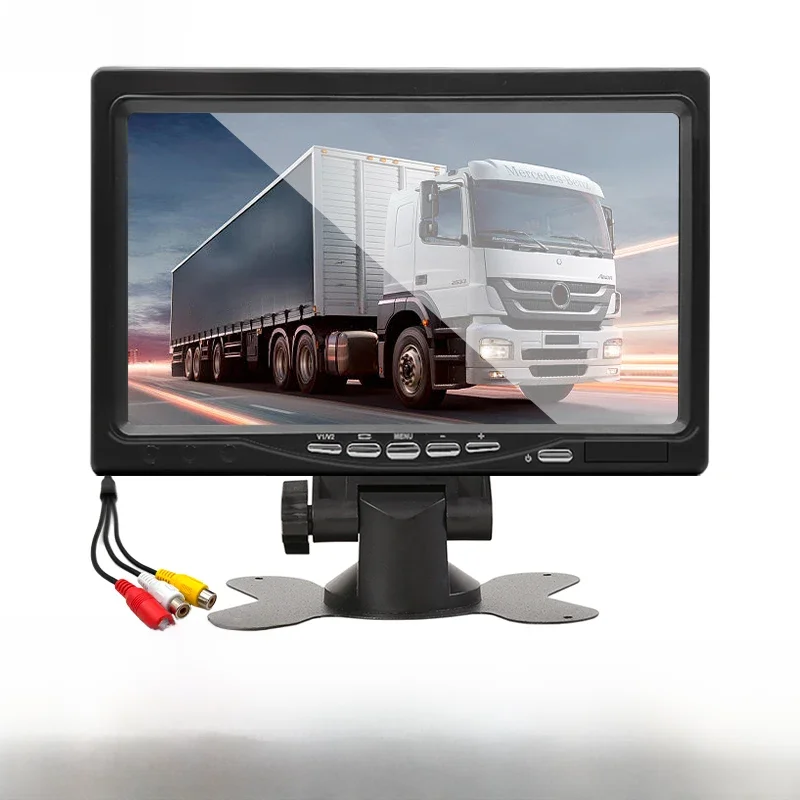 SINOVCLE 7 Inch Auto Monitor Scherm Achteruitrijcamera HD Digitale 2-weg video-ingang Achteruitkijkbeeld 9 V-36 V TFT LCD Parkeersysteem - afbeelding 2