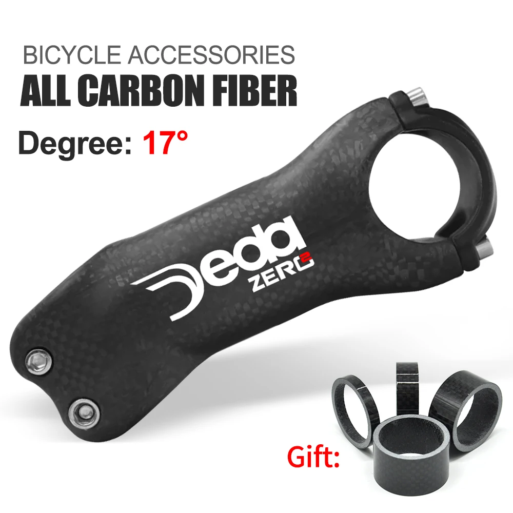 

3K Matte Full Carbon Fiber Bicycle Stem, Mountain Bike, Road Bike, 17° Stem, Bicycle Accessories 70-120mm