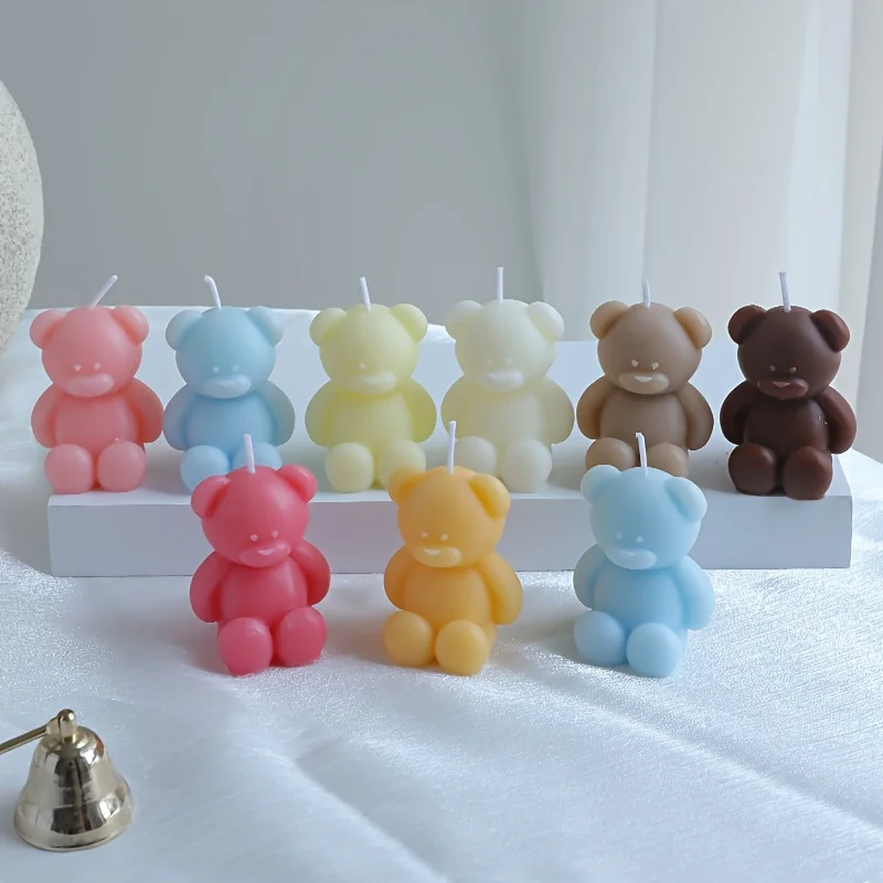 Picture 3: Small Bear Silicone Mold for Handmade Candles Aromatherapy Soap Resin Plaster Decorations Gift Box Mold