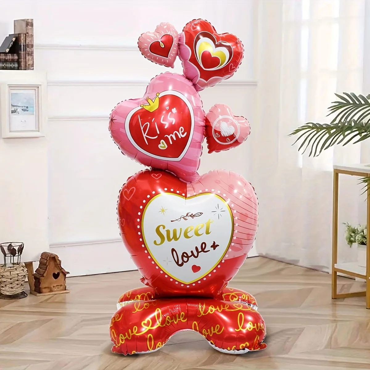 Standing Heart Shaped Balloon Love Balloon Valentine's Day Balloon Decoration Confession Proposal Wedding Party decor Supplies