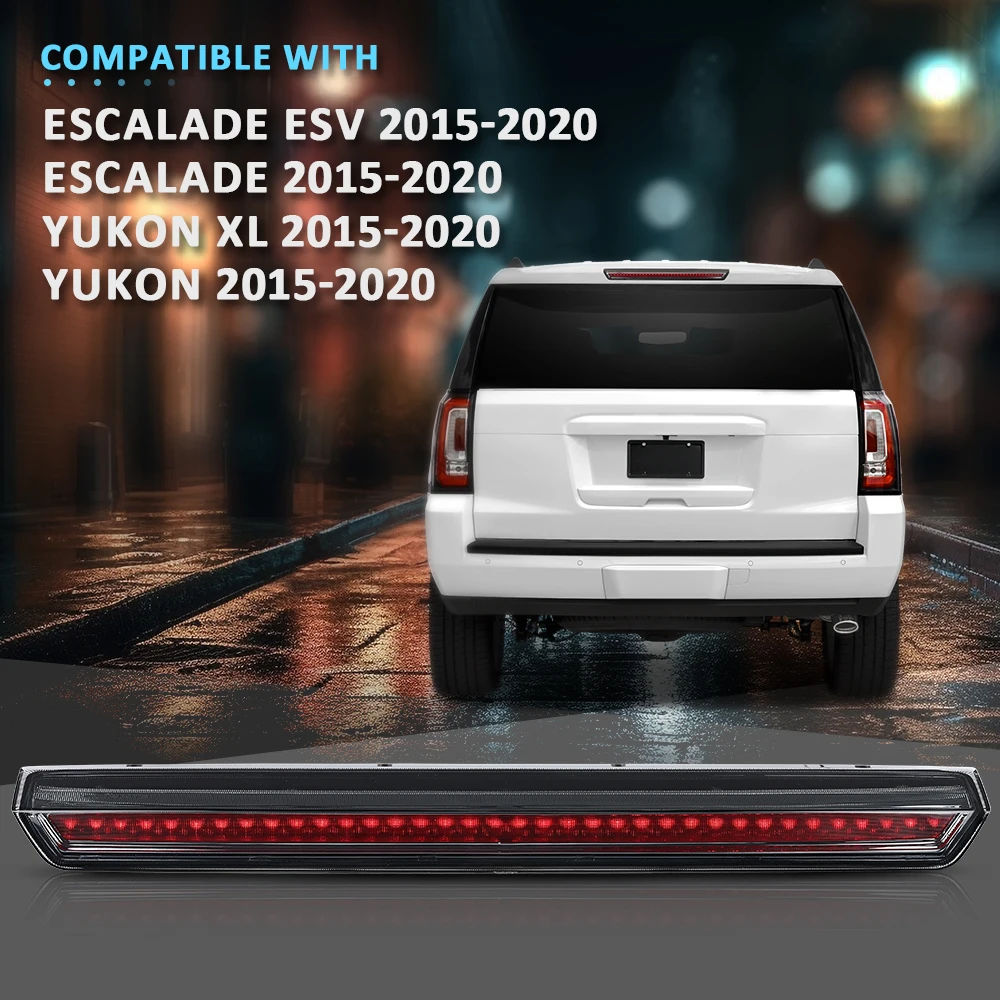 

3-й стоп-сигнал и высокий стоп-сигнал, подходящий для 15-20 Gmc Yukon Cadillac Escalade, 1 шт., сигнальная лампа, высокий стоп-сигнал