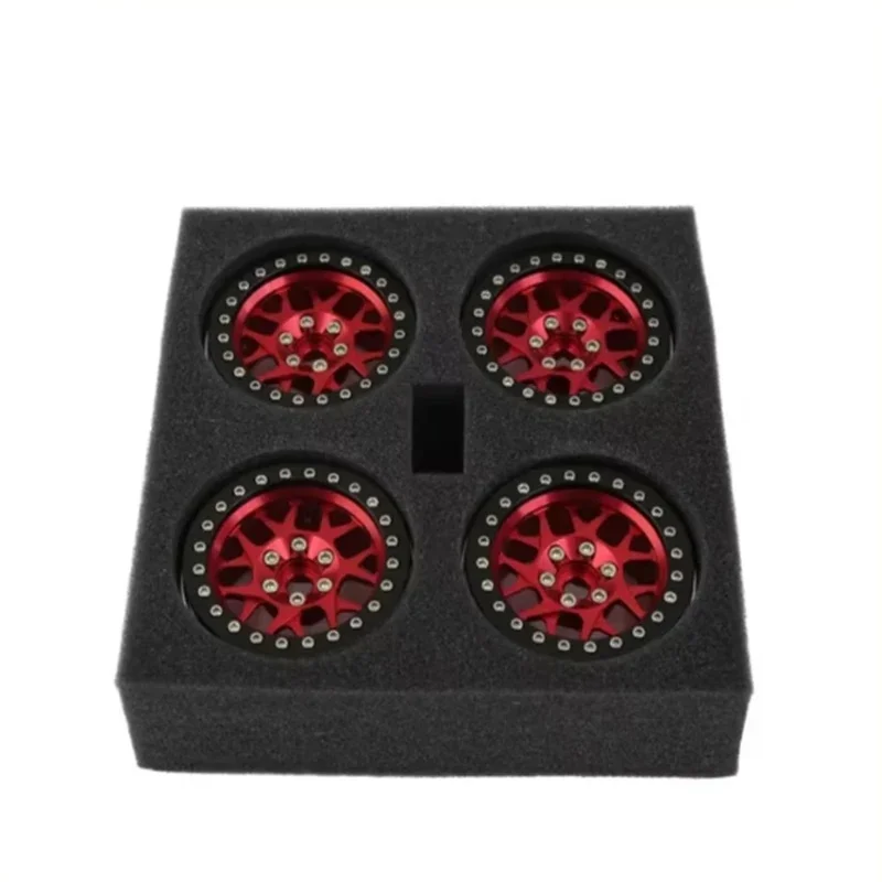 RC Car 4PCS CNC Aluminum 2.2 Beadlock Wheel Rim dla 1/10 RC Crawler Car Axial SCX10 RR10 Wraith TRX4 TRX-6 — zdjęcie 2