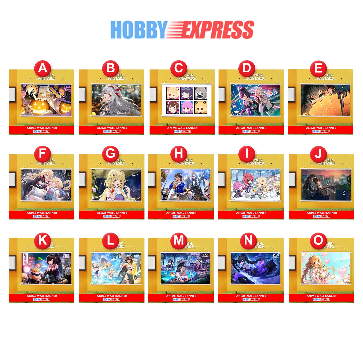 Hobby Express Anime Home Decor Wall Scroll Decoration Poster Hanging Banner 60x90 Tower of Fantasy