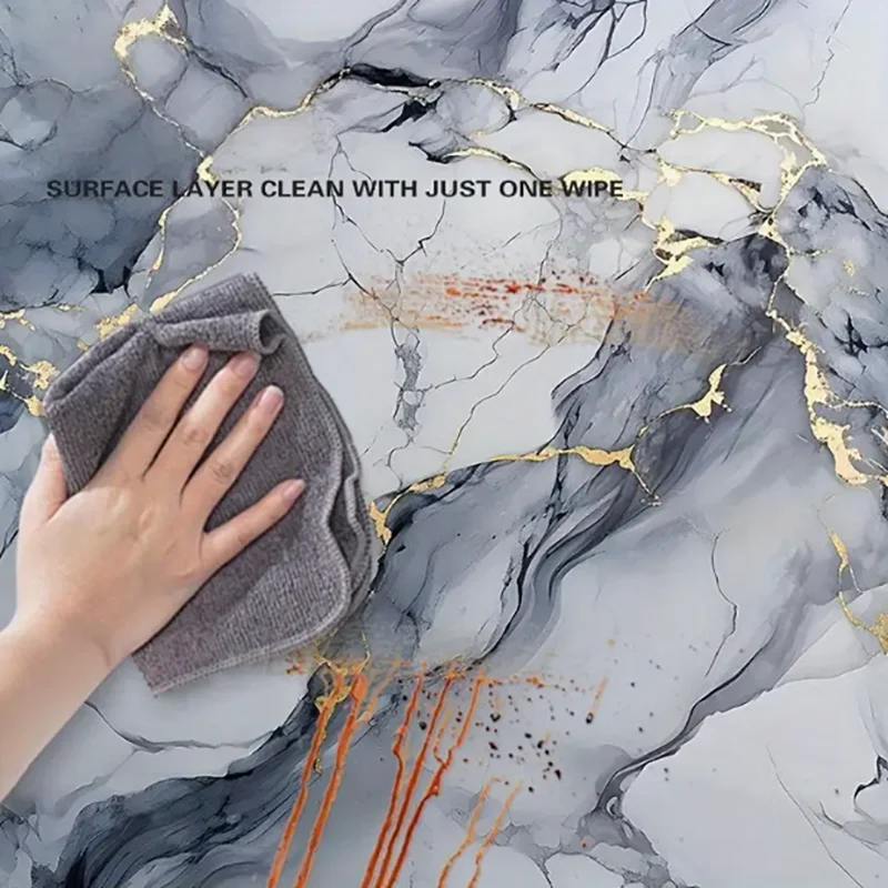 Marble Waterproof Self-Adhesive Wallpaper PVC Wallpaper Living Room TV Background Wall Decoration Wall Sticker