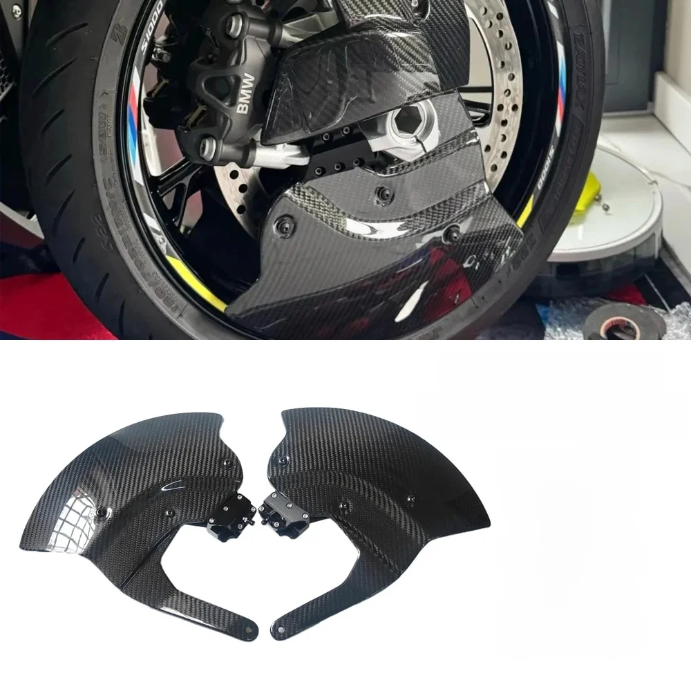 Couvercles de disques Aero en Fiber de carbone, panneaux latéraux de roue d'étrier pour BMW S1000XR S1000RR S1000R 2021 – 2024, Kits de carénage de pièces de moto