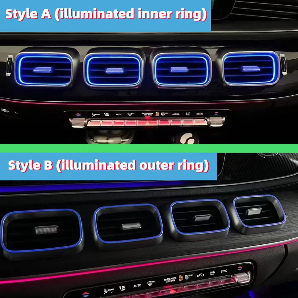 64 色のアンビエントライトメルセデスベンツ gle gls w167 x167 LED