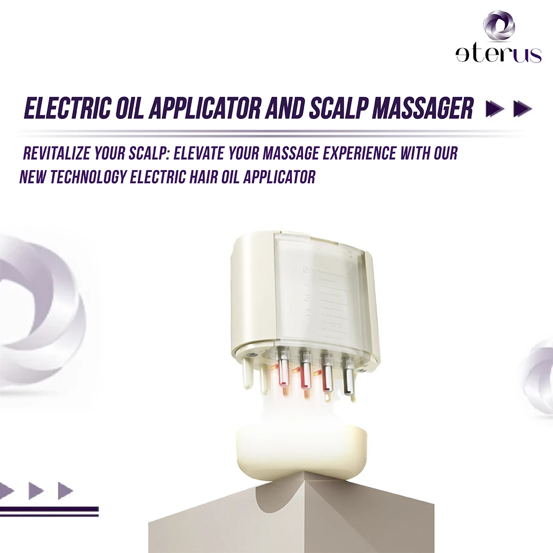 Rechargeable Electric Scalp Care Comb Essential Oil Serum Liquid Applicator 6ml Roller Ball Head Massager Vibration Hair Root Care Device