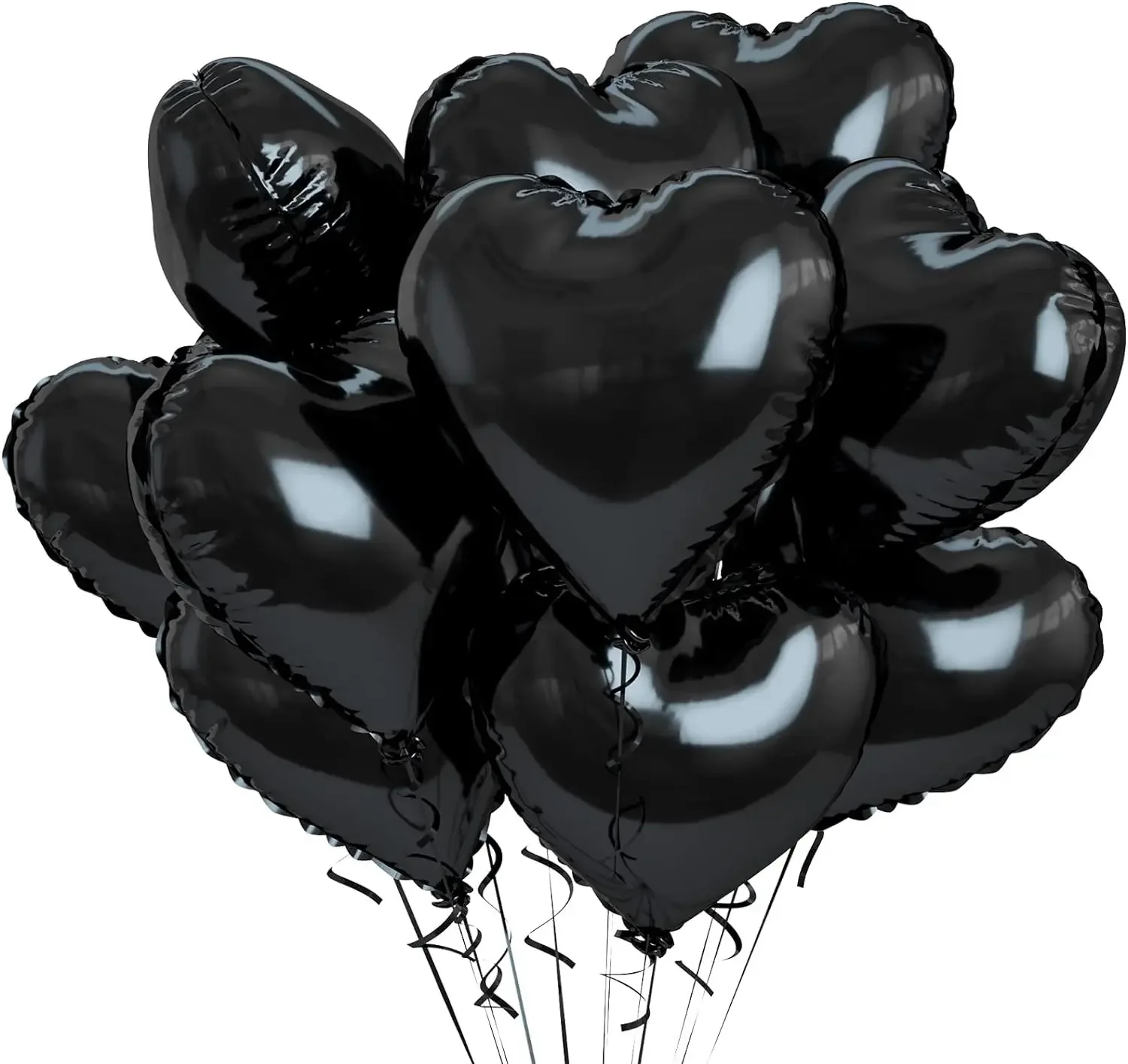 10 sztuk 18-calowych balonów z folii aluminiowej Black Love na balony weselne i wesele na Walentynki — zdjęcie 2