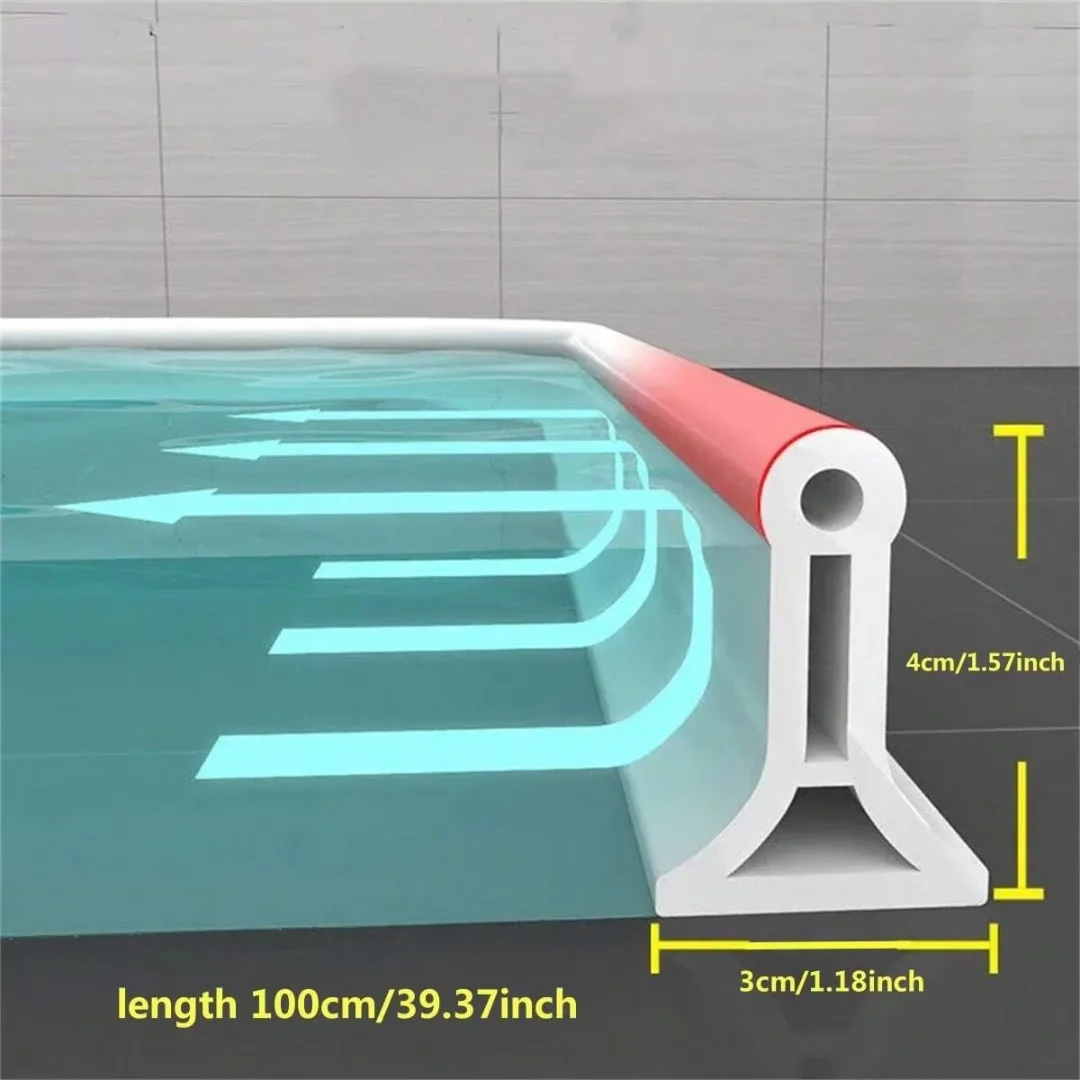 1PC 1m/2m  Bathroom Silicone Bendable Water Retaining Strip Shower Water Barrier Highl for Kitchen Separation Shower Accessories