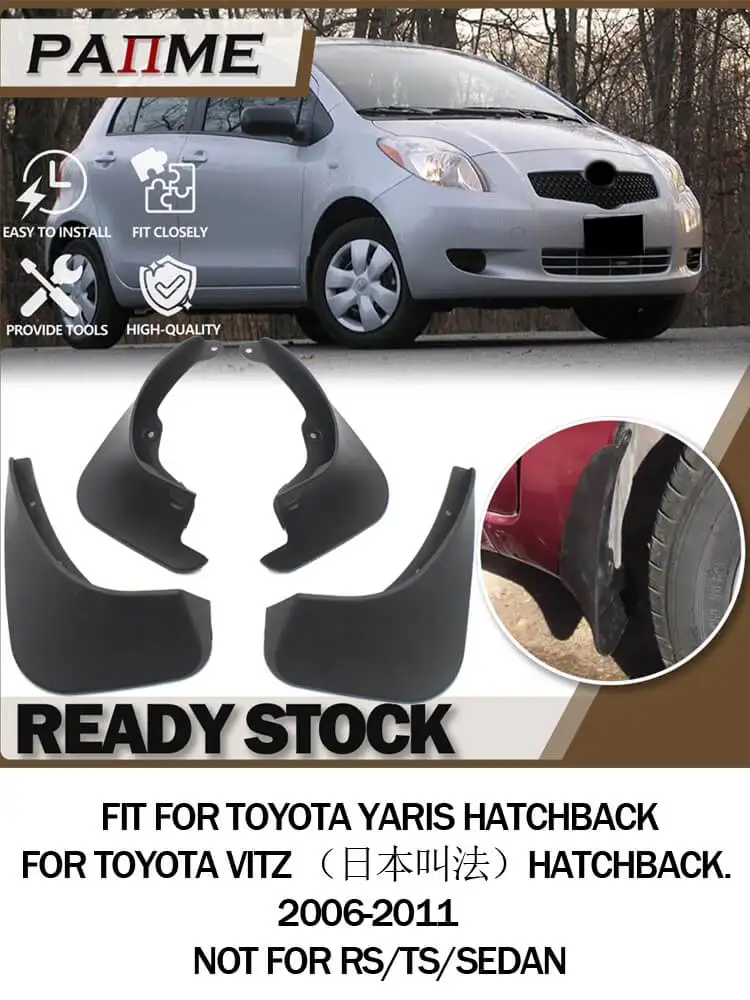 for Toyota Yaris Vitz Hatchback 2006 2007 2008 2009 2010 2011 PT769-52090 Mud Flaps Mud Flap Mudguards Fender YC101124