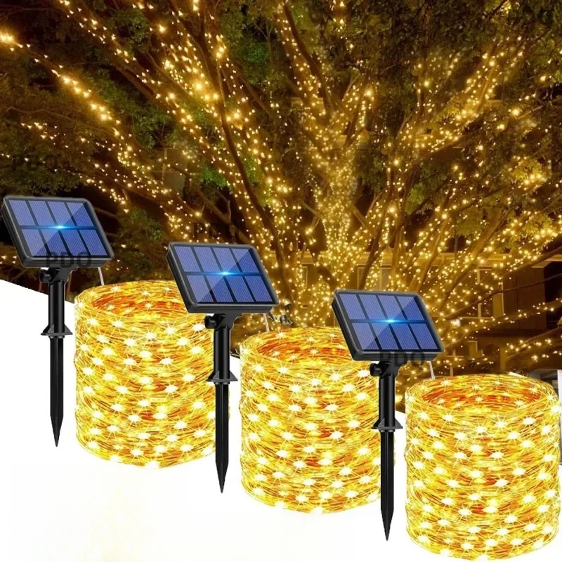 LED Solar String Light Outdoor Garden Fairy Lights Led Twinkle Waterproof Lamp for Christmas Party Decor 7m/12m/22m/32m/52m/102m