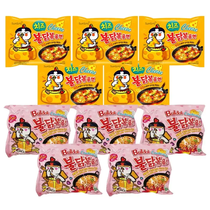 【شحن مجانيANDSANYANG BULDAK -RAMEN SPICKY 15PZ طعم مختلط