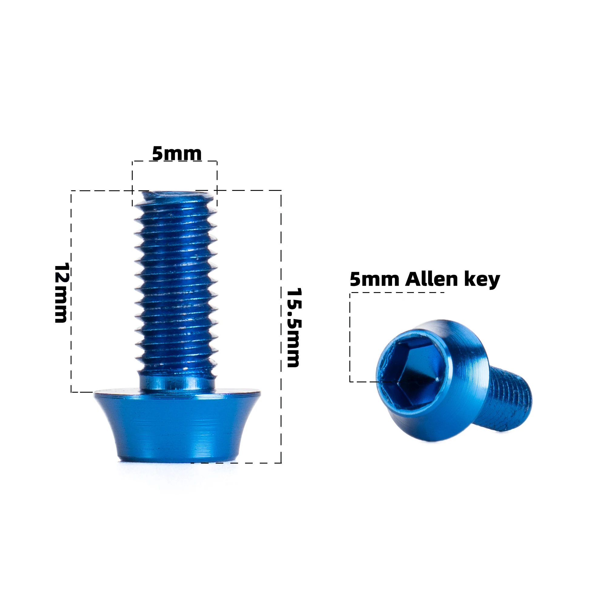 MIXED M5*12 Aluminum Alloy Screws Mushroom Head Bolt for Road Mountain Bicycle Water Bottle Holder