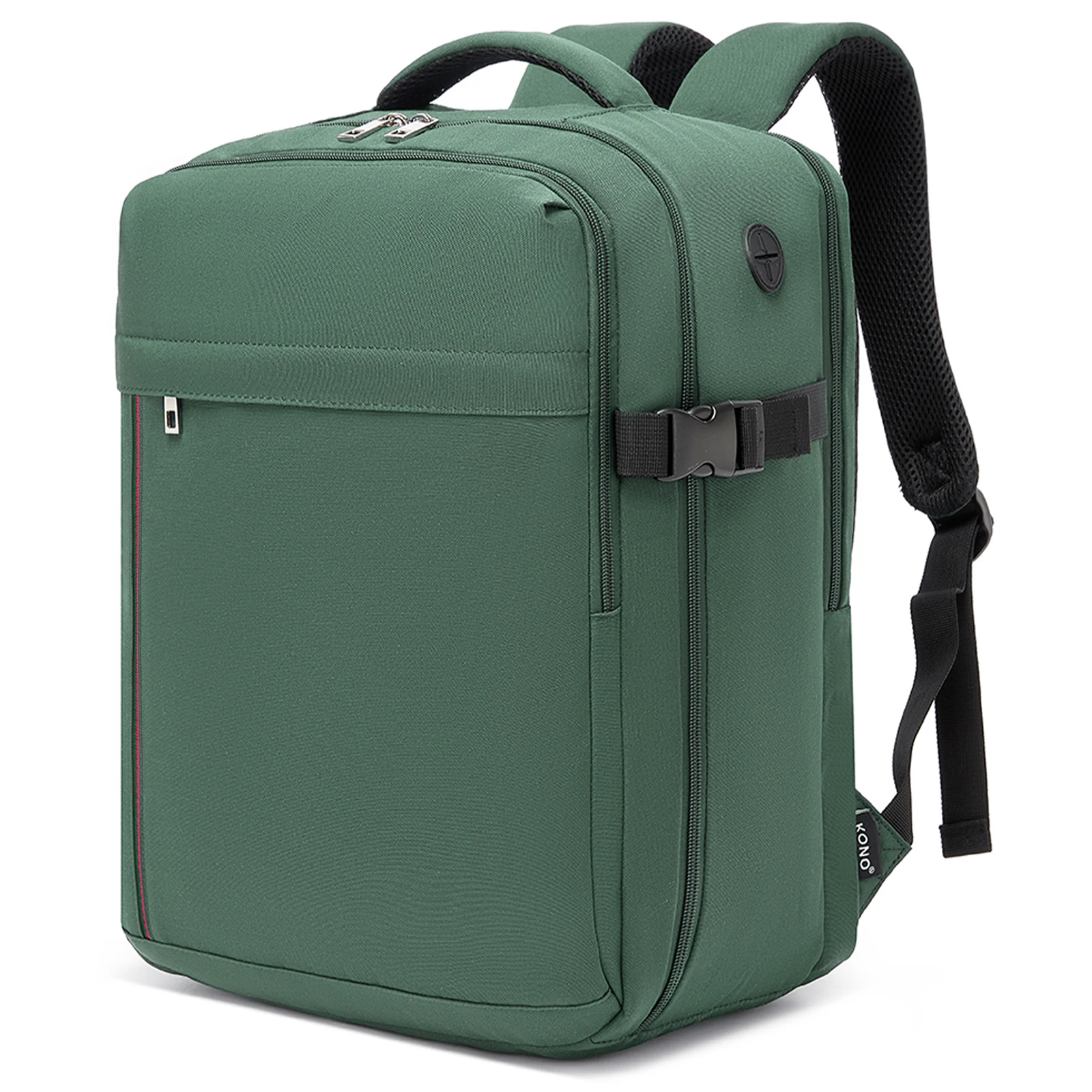 KONO Rucksack Handgepäck, flug‑zugelassener Cabin‑Backpack mit USB‑Ladeanschluss | 24 L Volumen, nur 500 g leicht, passend für Ryanair & Eurowings 41x28x5cm
