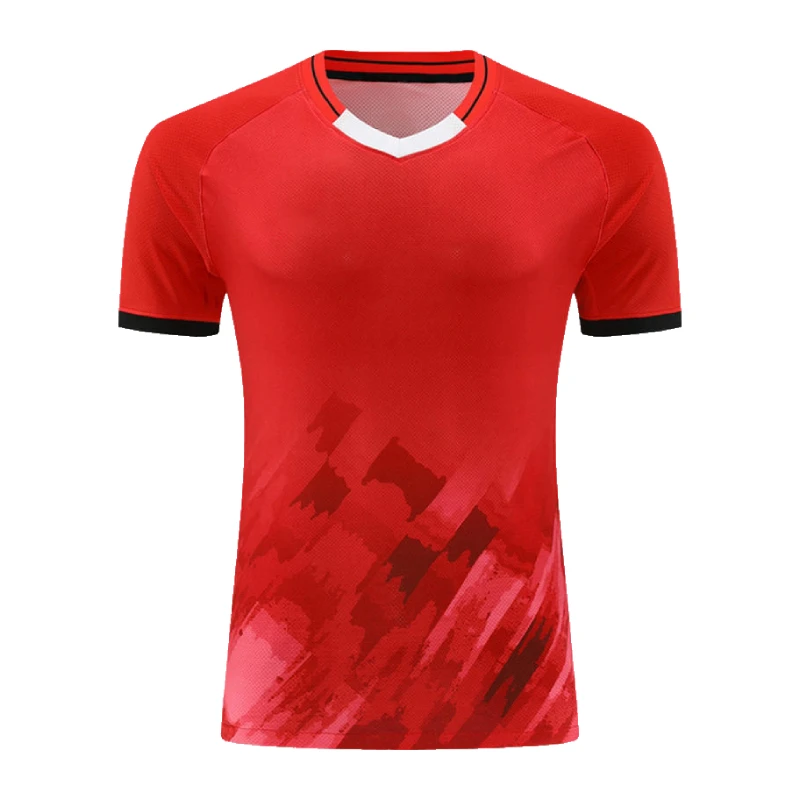 Rot Weiß Lila Badminton Kurzarm Shirt Für Männer Frauen Und Kind Tischtennis Ping Pong Pickleball Wettbewerb Uniform Top